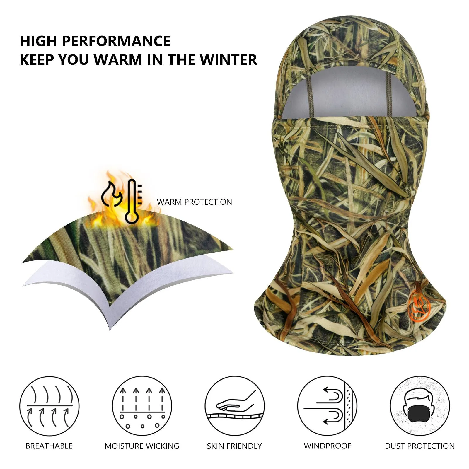 Winter Balaclava Fleece Ninja Hood Neck Warmer