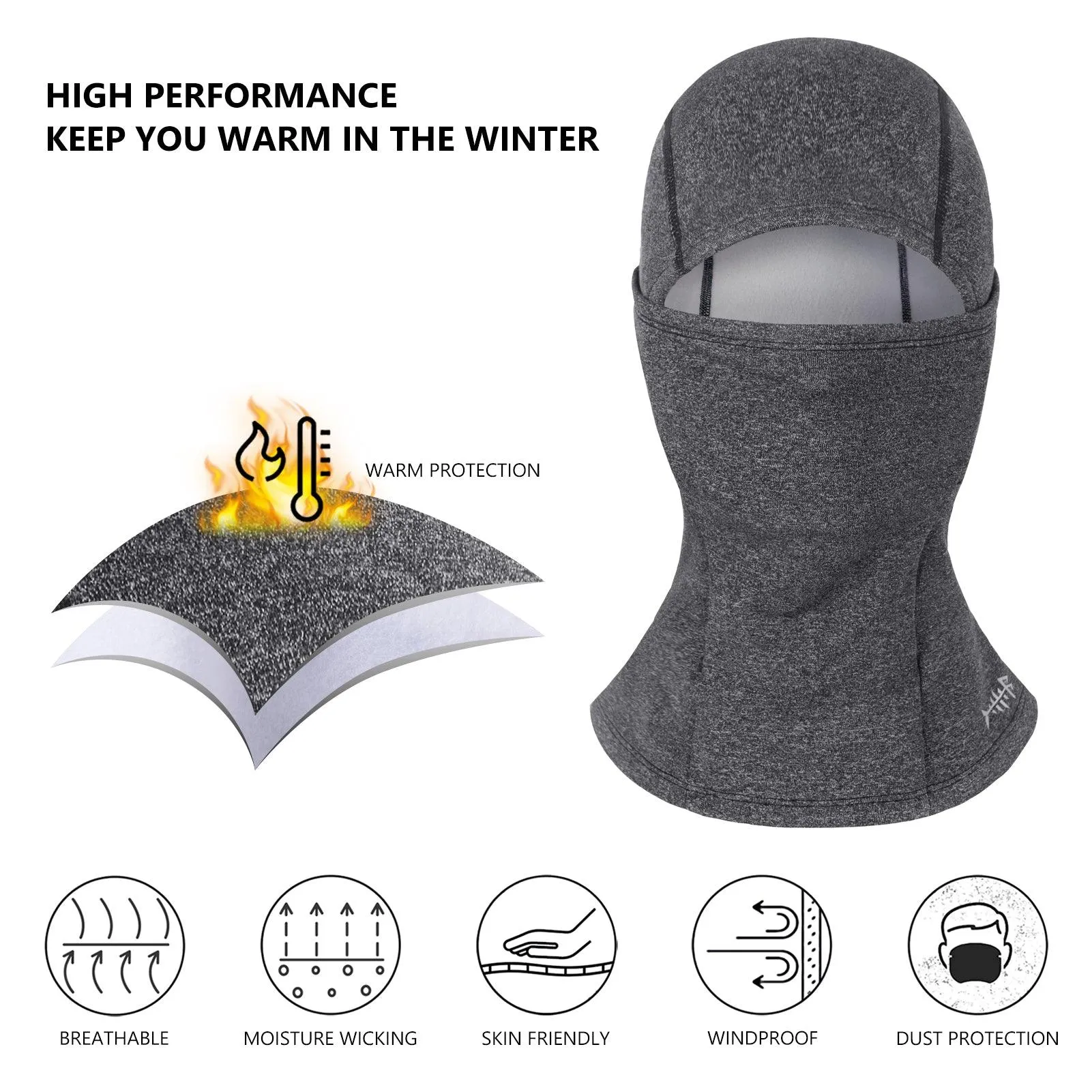 Winter Balaclava Fleece Ninja Hood Neck Warmer