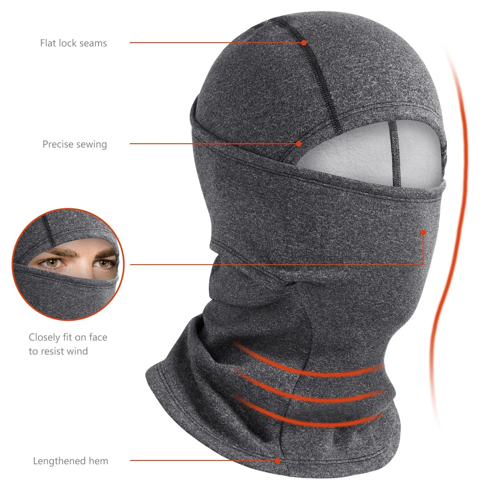 Winter Balaclava Fleece Ninja Hood Neck Warmer