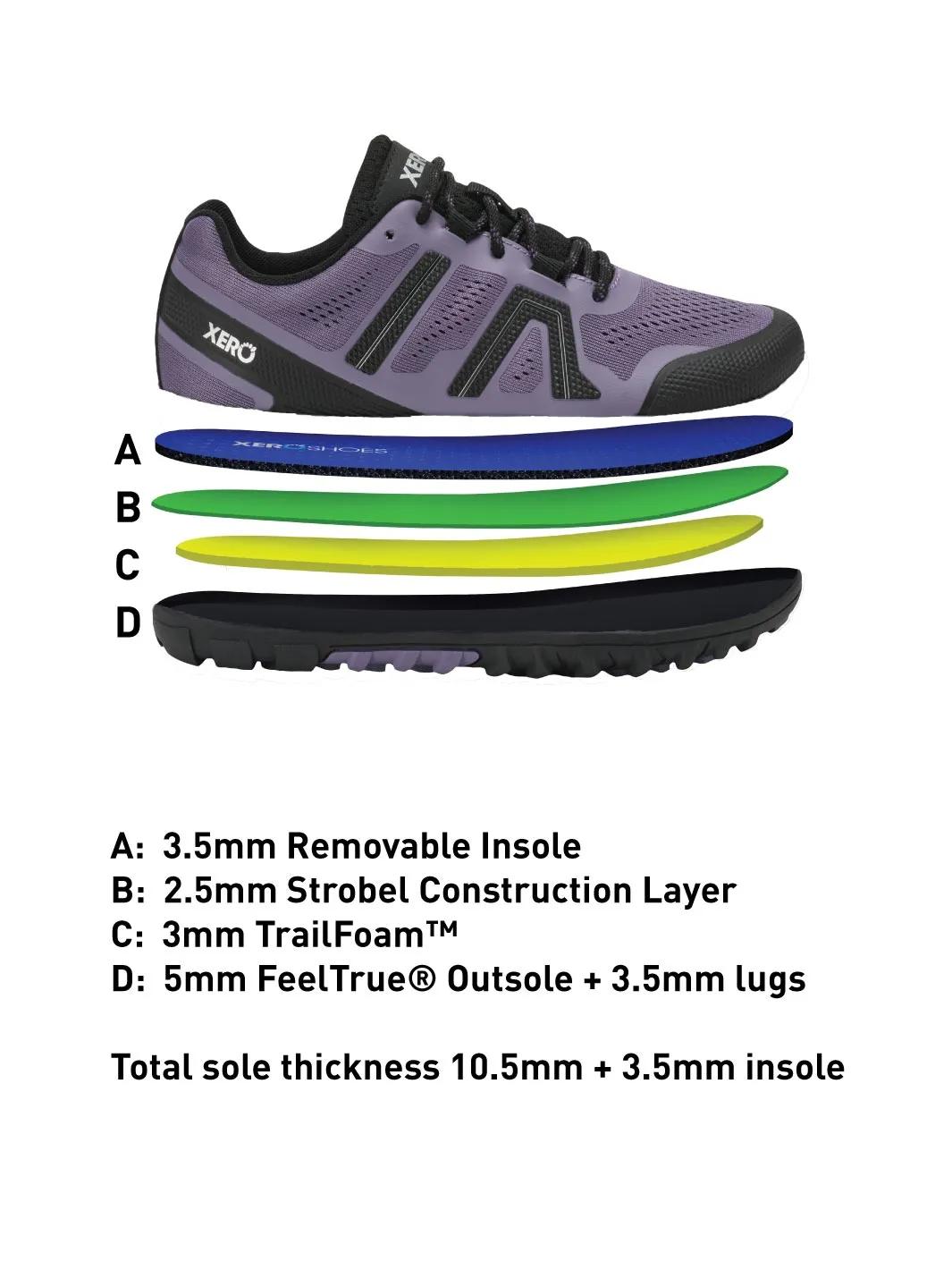 Xero Mesa Trail V2 Barefoot Shoe - Womens - Lilypad