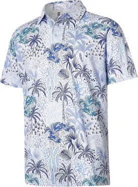 zeetoo Men's Polo Shirts Hawaiian Golf Polos Shirts Short Sleeve Performance Print Moisture Wicking Dry Fit Mens Golf Shirts